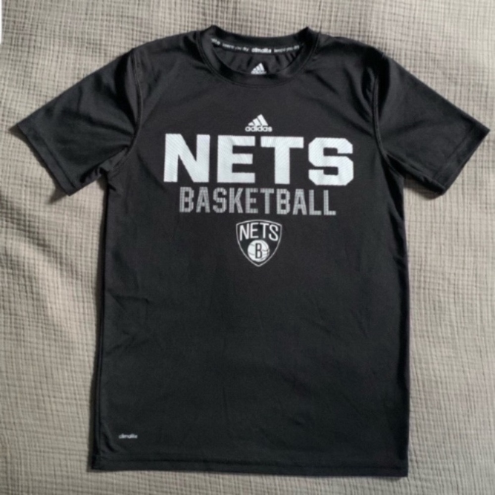 Kids Adidas Brooklyn Nets Basketball T-shirt